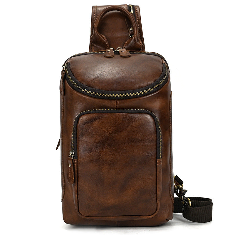 Herren Retro Umhängetasche aus Crazy Horse Leder
