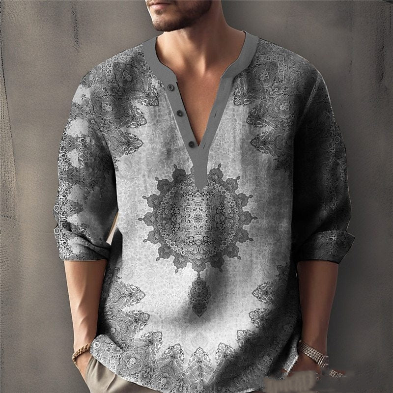 Herren V-Ausschnitt Pullover aus Leinen – Bild 3 | LuxeStyle