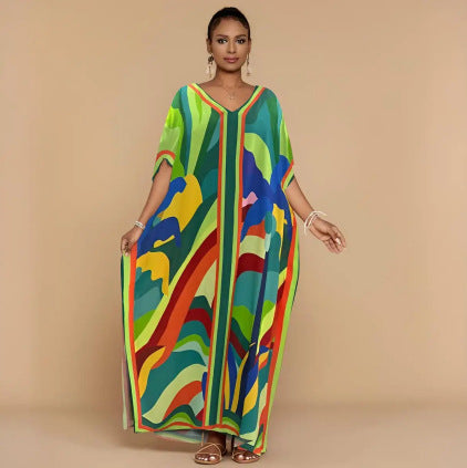 Ethno-Kleid mit Fledermausärmeln – Bild 4 | LuxeStyle