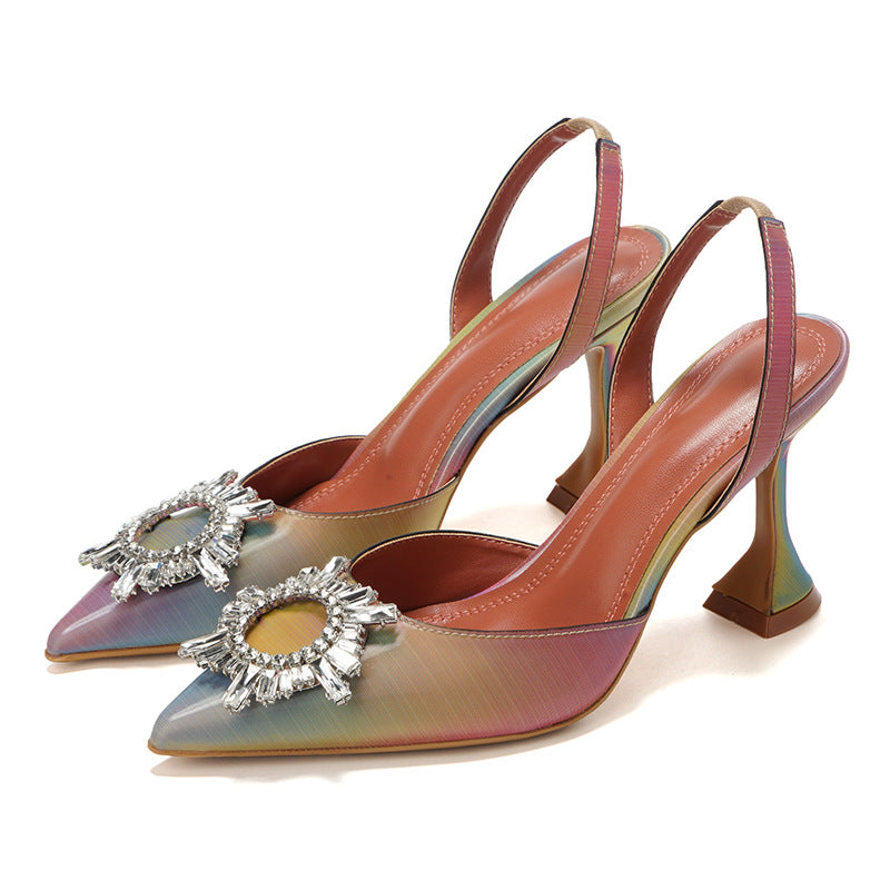 Sandalen mit Farbverlauf und Strass – Bild 3 | LuxeStyle