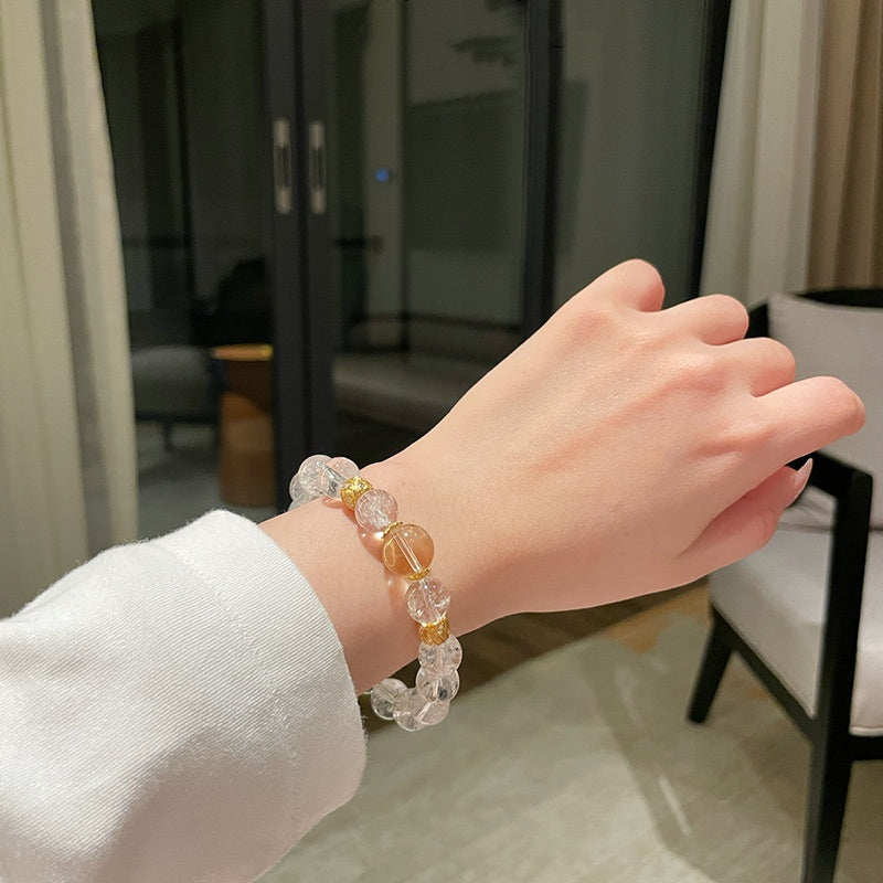 Armband mit natürlichen weissen Kristallen | LuxeStyle
