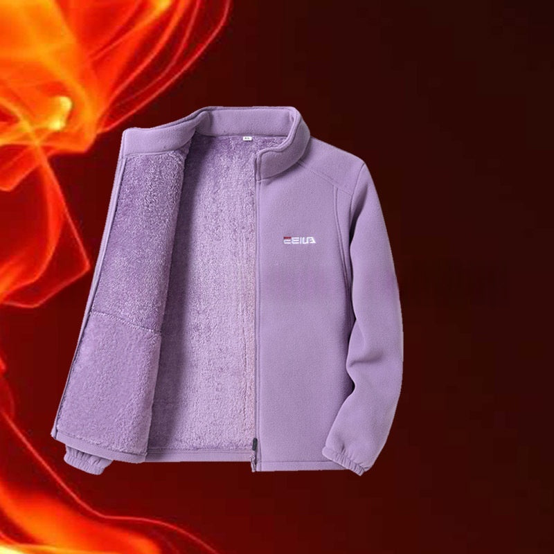 Gefütterte Winddichte Polar Fleece Jacke