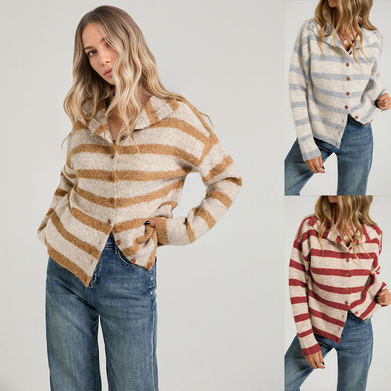 Strick-Cardigan im Color-Blocking-Design