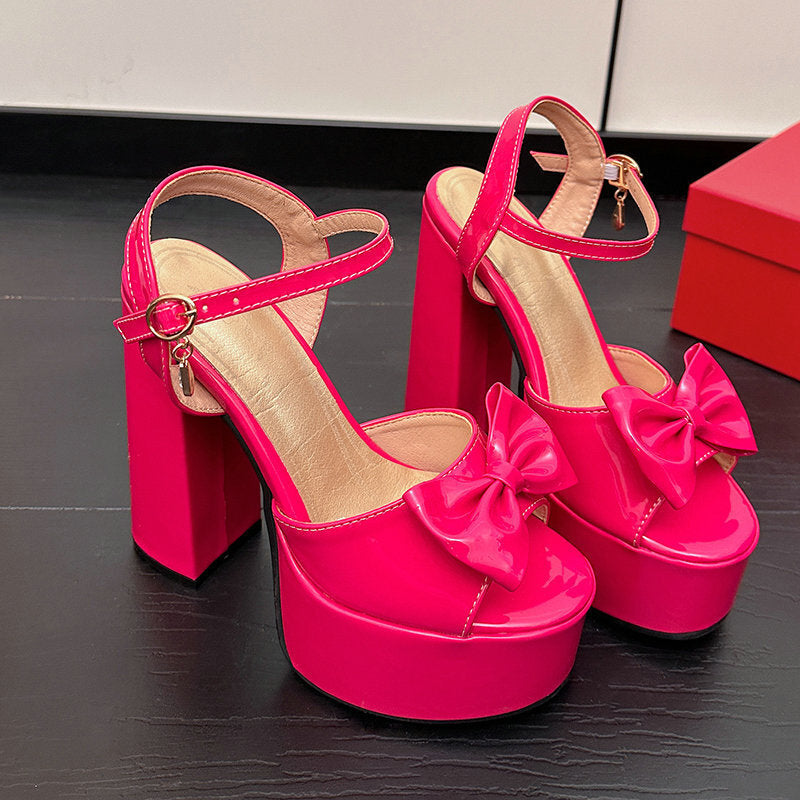 Peep-Toe Sandalen mit Chunky-Heel – Bild 7 | LuxeStyle