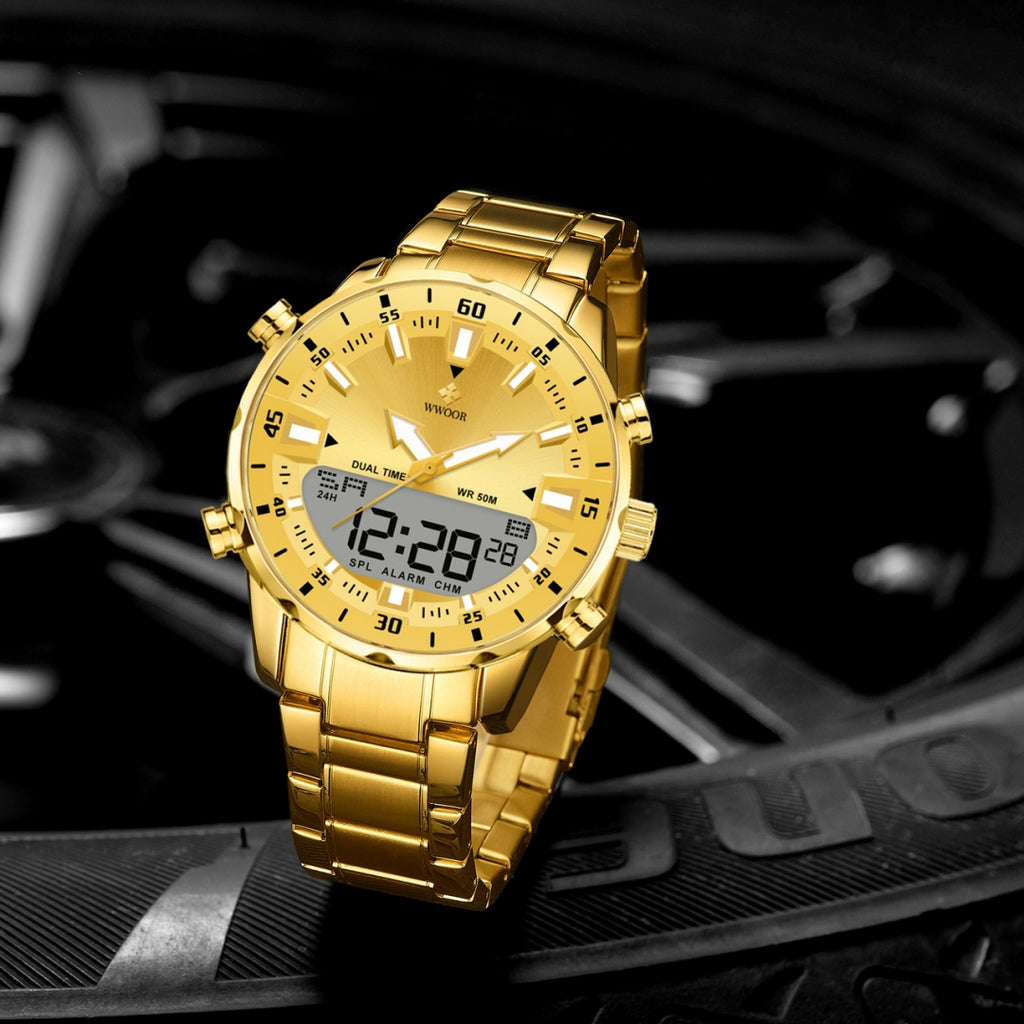 Stylische Herren-Armbanduhr mit Leuchtzifferblatt