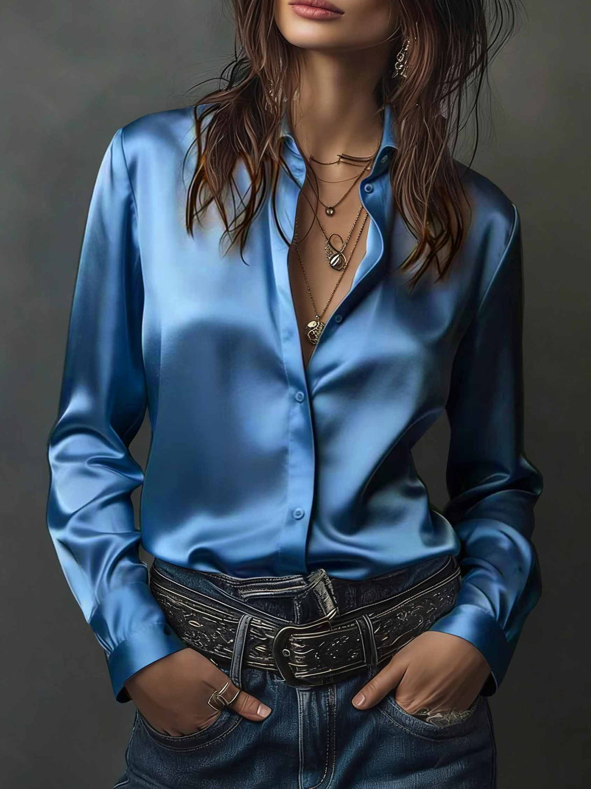 Elegantes Satinhemd im Western-Stil – Bild 7 | LuxeStyle