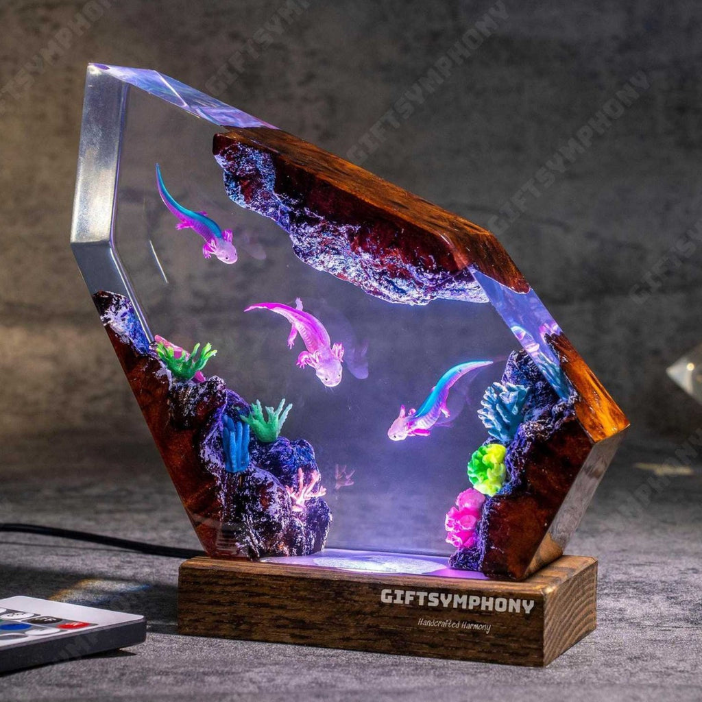 Kunstharz Tischlampe in Warmweiss – Bild 5 | LuxeStyle