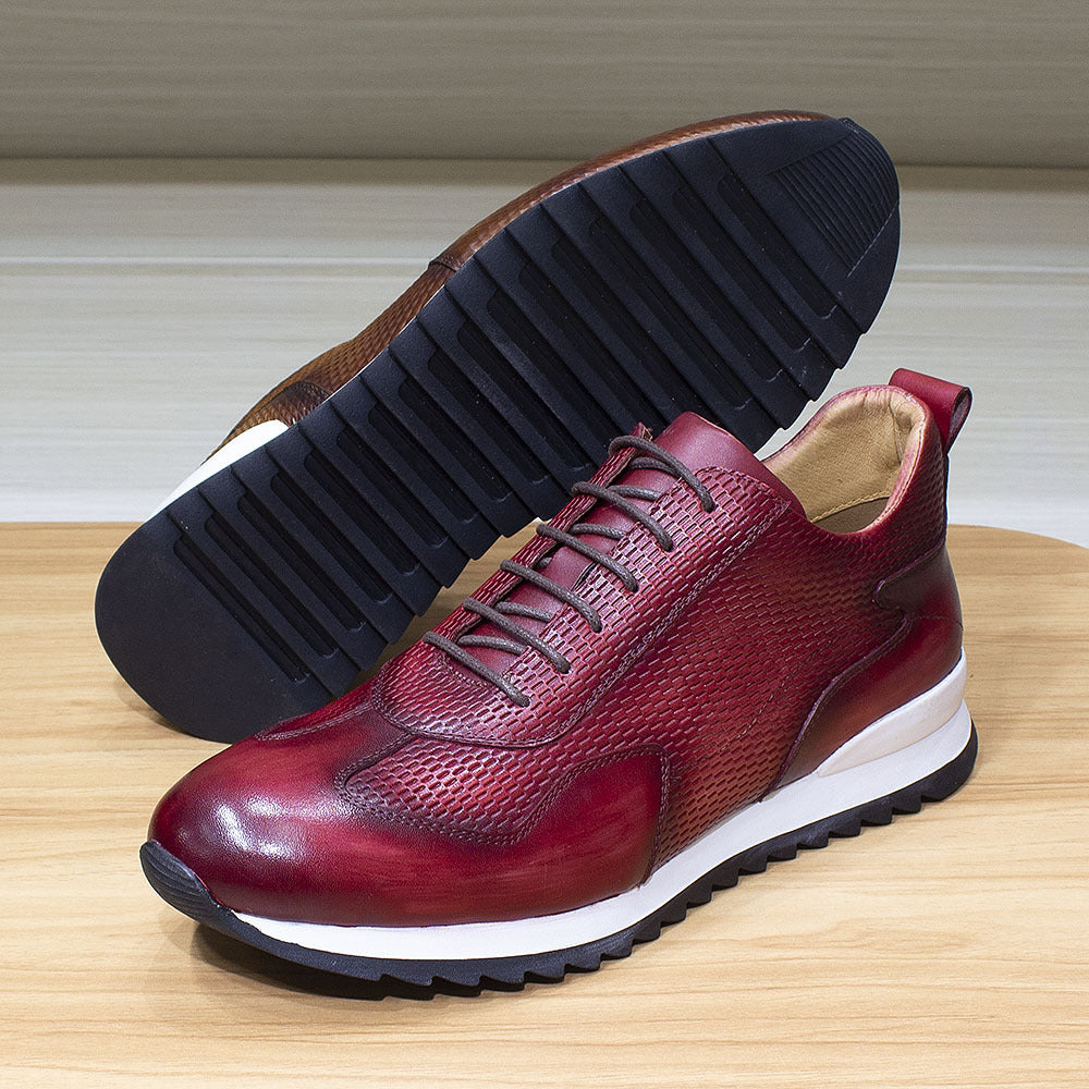 Herren-Sneaker aus Vollnarbenleder | LuxeStyle