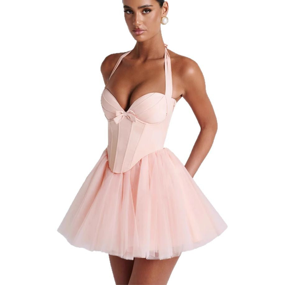 Fishtail Halterneck Spitzenkleid