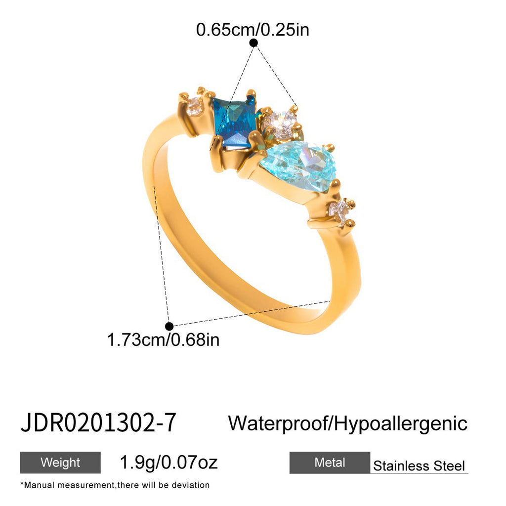 Tropfenförmiger Zirkonring