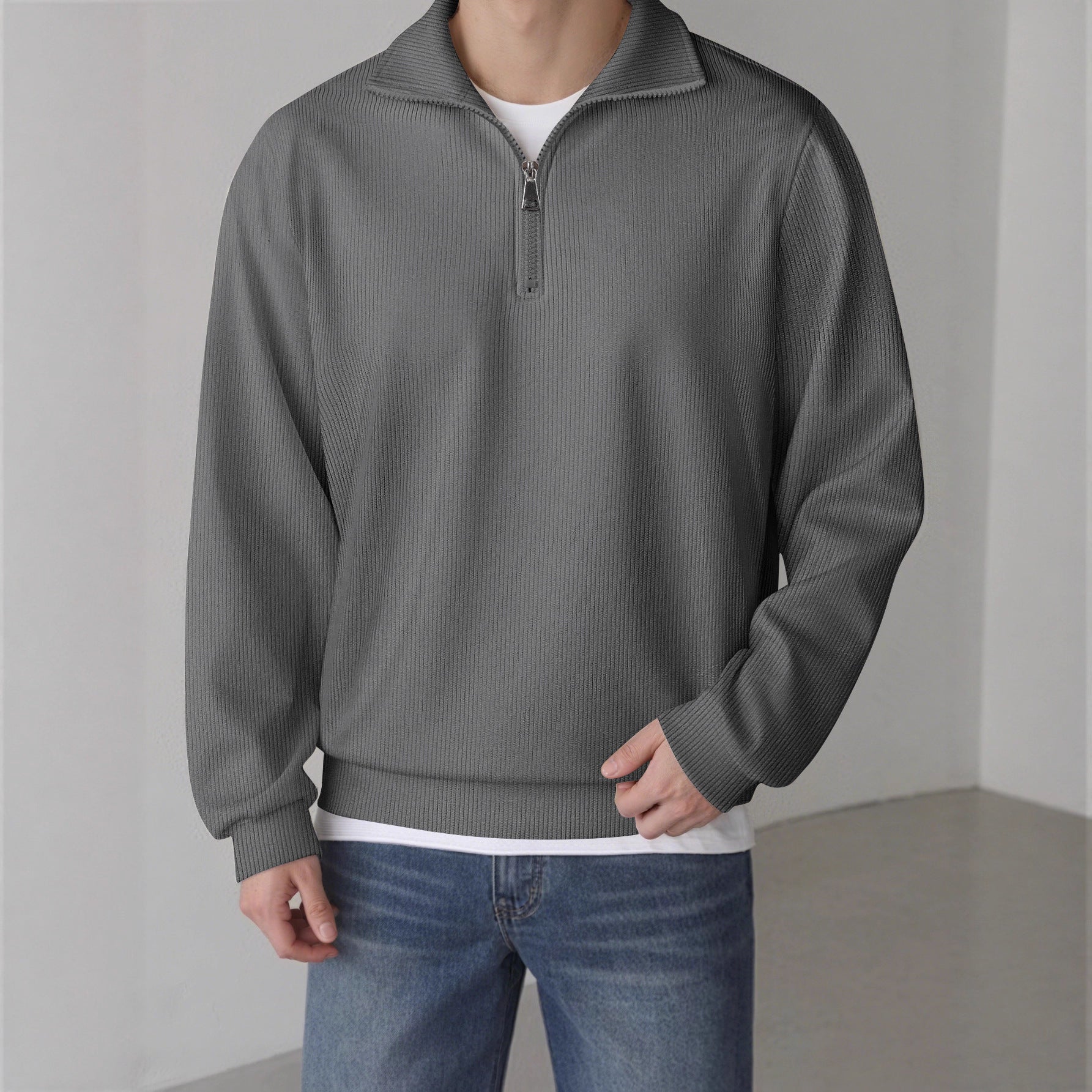 Herren-Relax-Schulterfreier Langarm-Jacke
