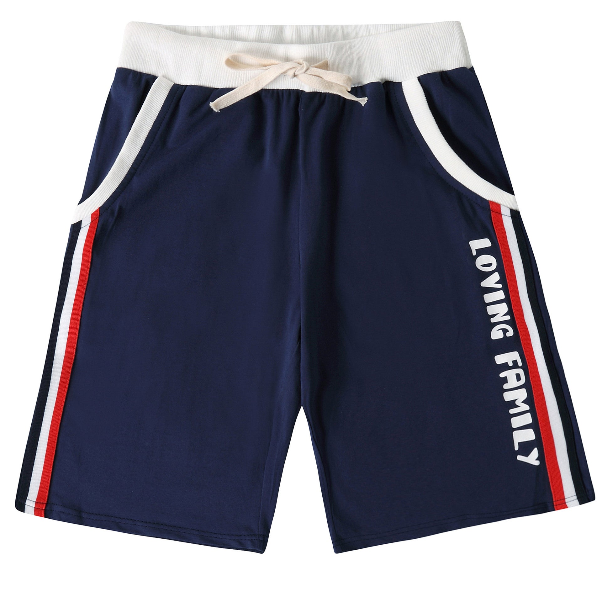 Color Matching Pocket Family Suit Parent-child Short Sleeve T-shirt