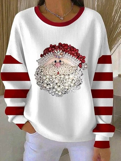 Weihnachts-Style Bequem Damenpullover