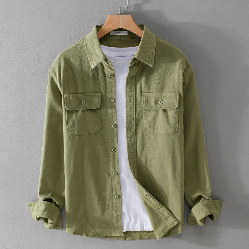 Herren Casual Langarmshirt Hongkong-Stil