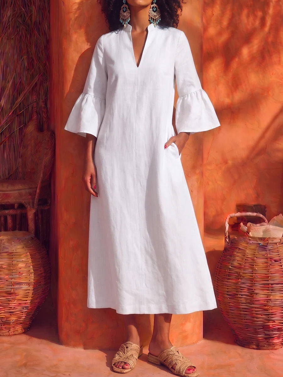 Freizeitkleid mit Rüschenärmeln