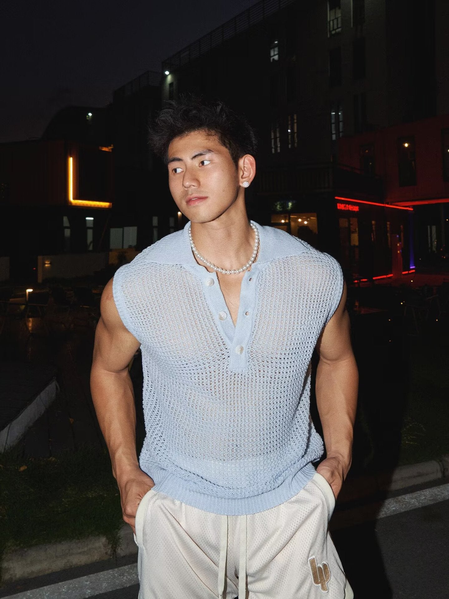 Herren-Tanktop aus Ice Silk