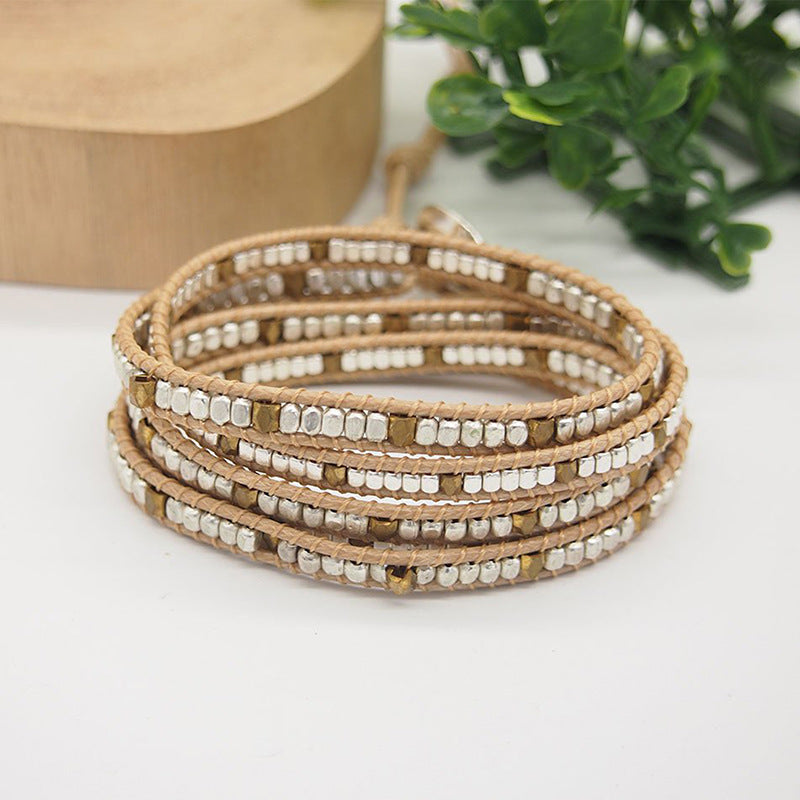 Layered Beaded Multi-Wrap Armband – Bild 5 | LuxeStyle