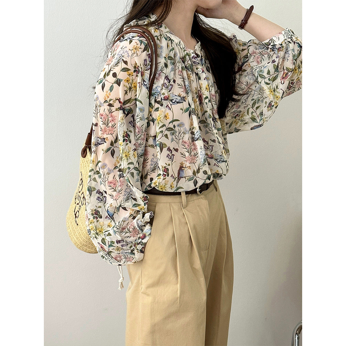 Retro Sonnen-Schutzjacke mit Blumenprint – Bild 5 | LuxeStyle