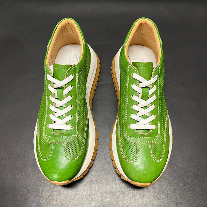 Atmungsaktive Leder-Sneaker mit Plateau für Herren – Bild 5 | LuxeStyle