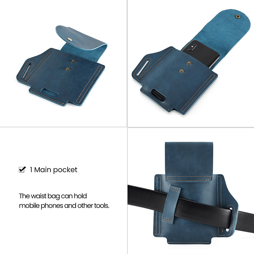 Multifunktionaler Handyhalter aus Leder