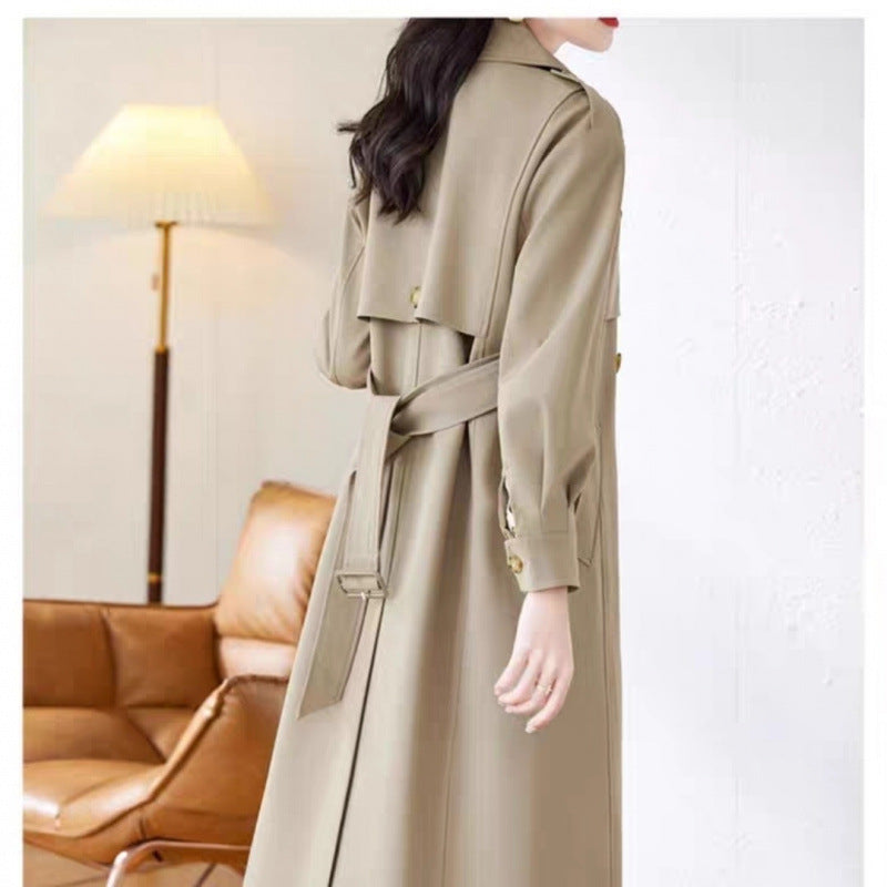 Schwarzer Mid‑Length‑Trench‑Coat – Bild 2 | LuxeStyle