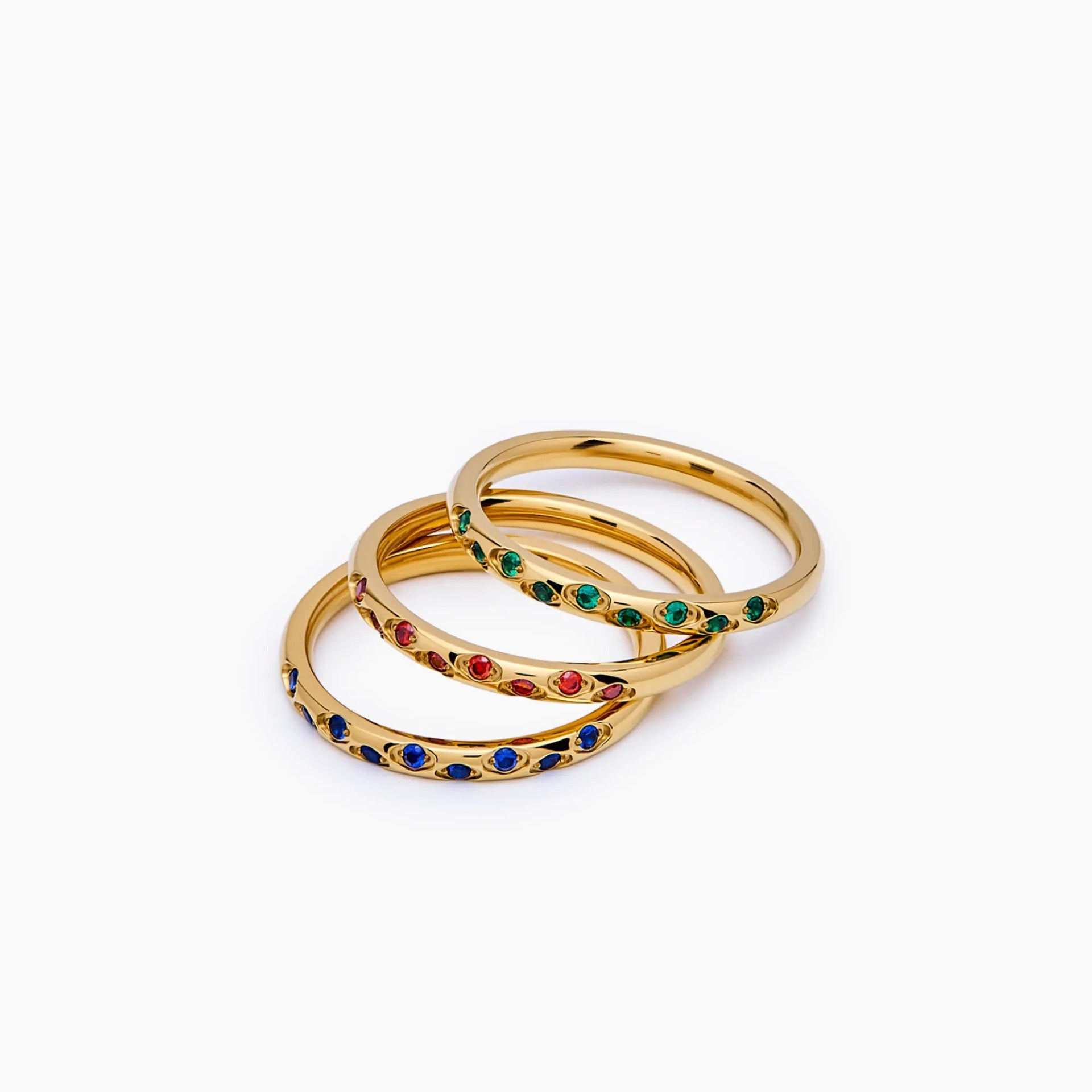 Vergoldeter Zirkonia-Ring mit Geburtsstein