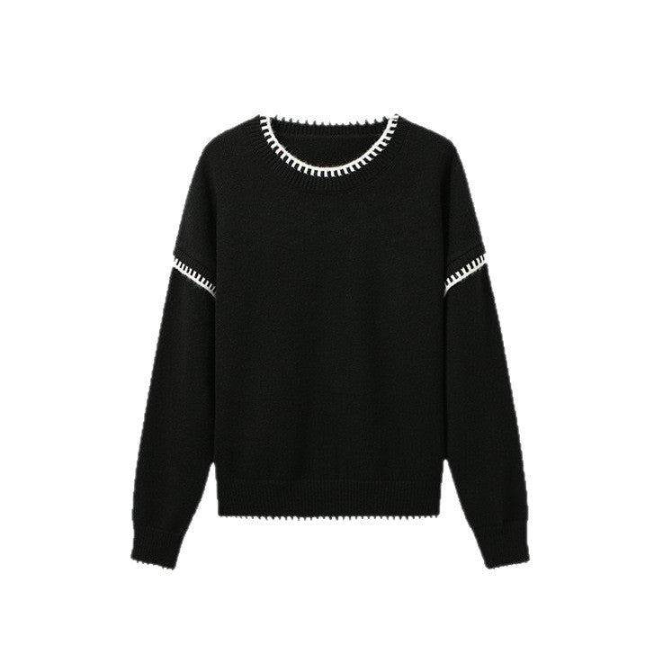 Damen Color-Block Pullover aus Wollmischung