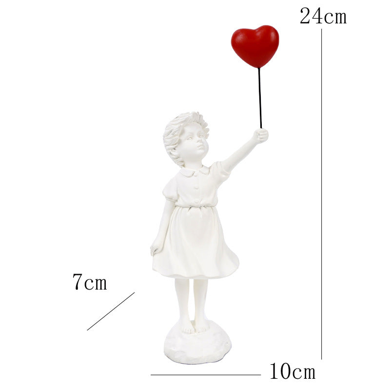 Harz-Skulptur Mädchen mit Ballon – Bild 13 | LuxeStyle
