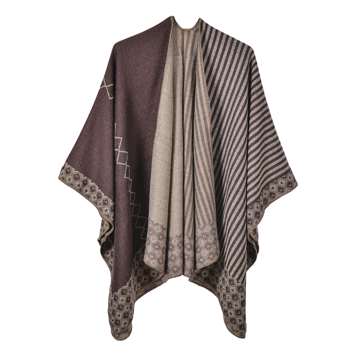Herbst‑Winter‑Schal in geometrischem Muster – Bild 7 | LuxeStyle
