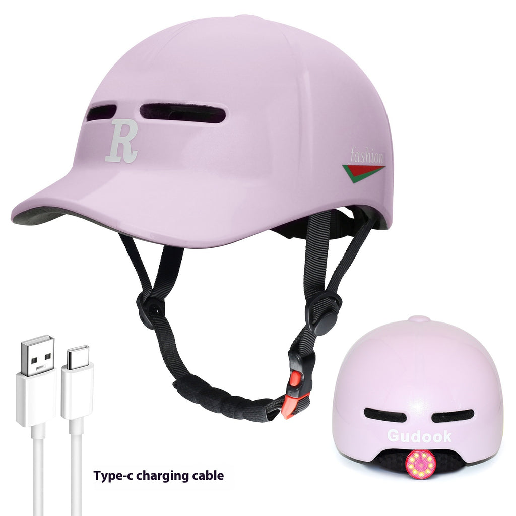Velohelm mit integriertem Warnlicht
