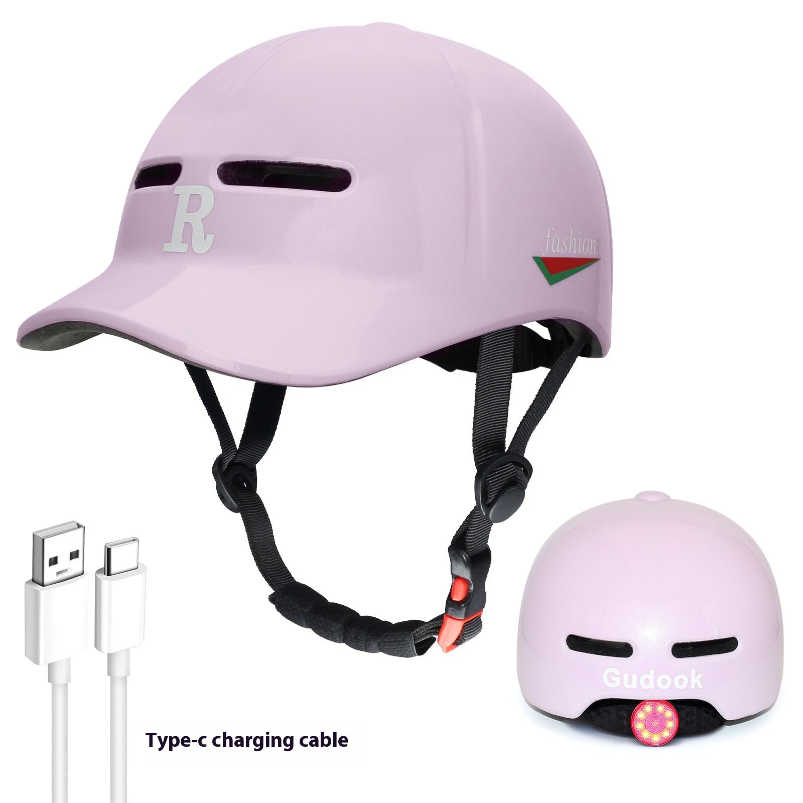 Velohelm mit integriertem Warnlicht