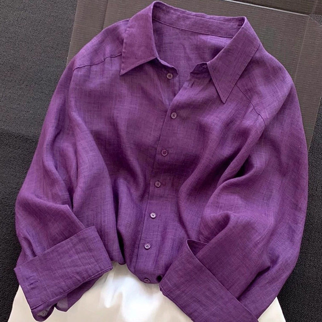Langarm-Cardigan aus Ramie für Damen