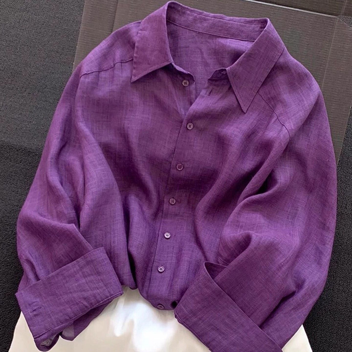 Langarm-Cardigan aus Ramie für Damen