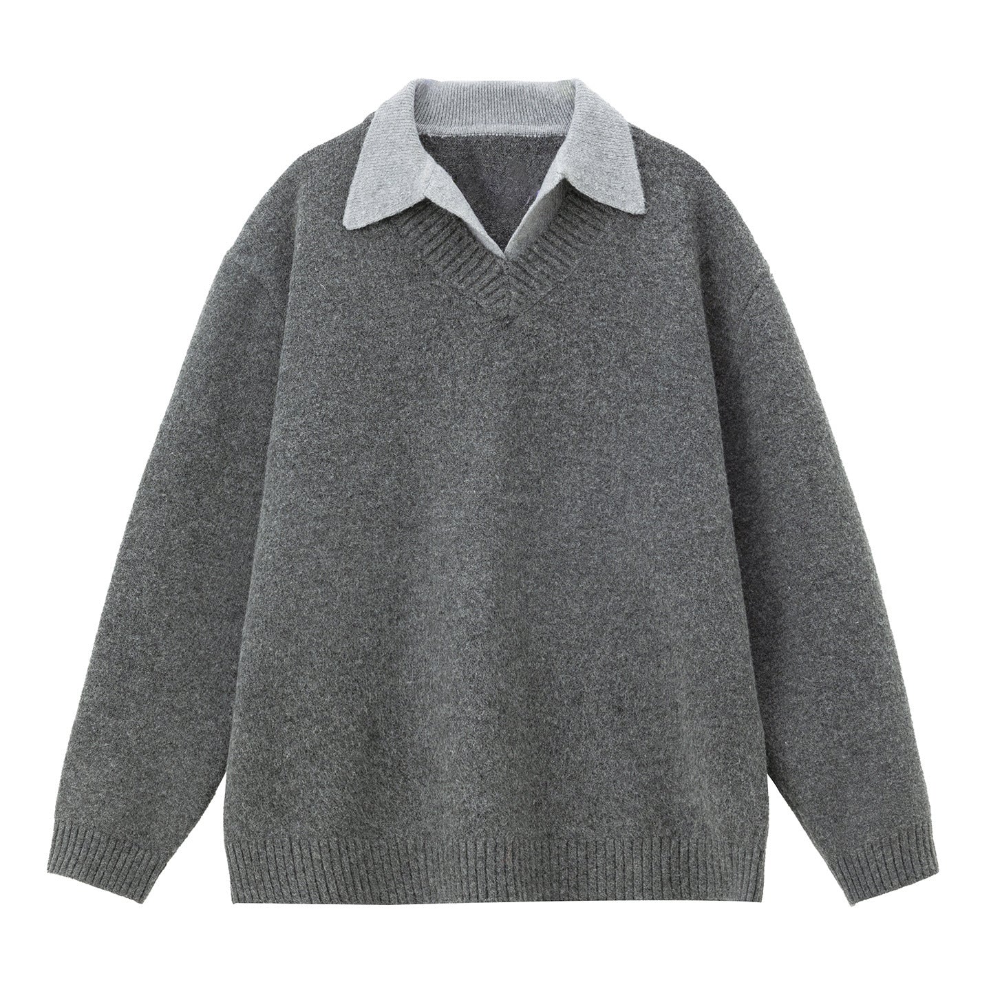 Old-Money-Stil V-Ausschnitt Sweaterjacke