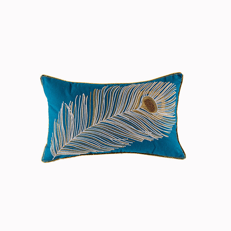 Boho Kissenhülle mit Stickerei und Quasten