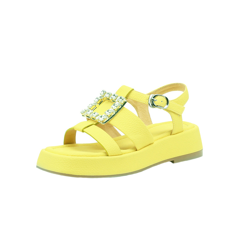 Damen-Sandalen mit Strass-Schnalle und Plateau – Bild 5 | LuxeStyle