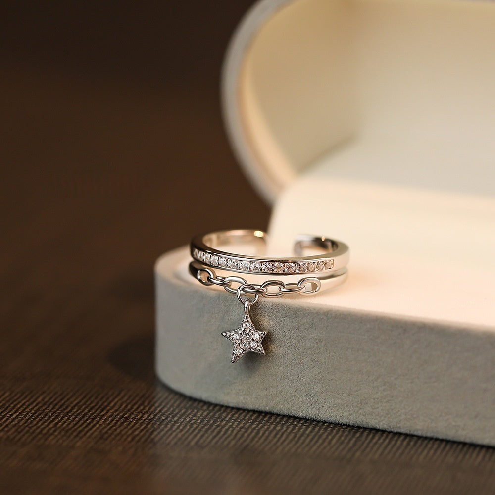 Sterling Silber Sternenring