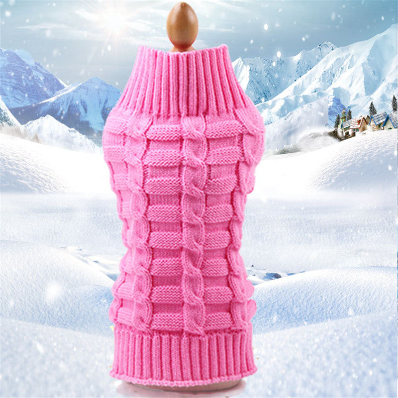 Kaschmir-Pullover für Haustiere mit Zopfmuster