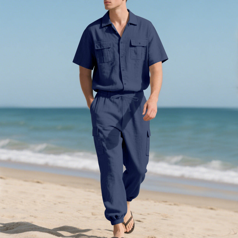 Kurzarmhemd & Leinenhose Set – Bild 5 | LuxeStyle