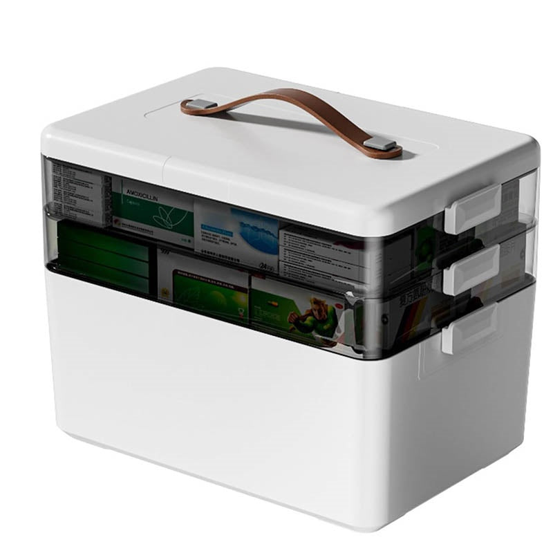 3-lagige Aufbewahrungsbox, Weiss