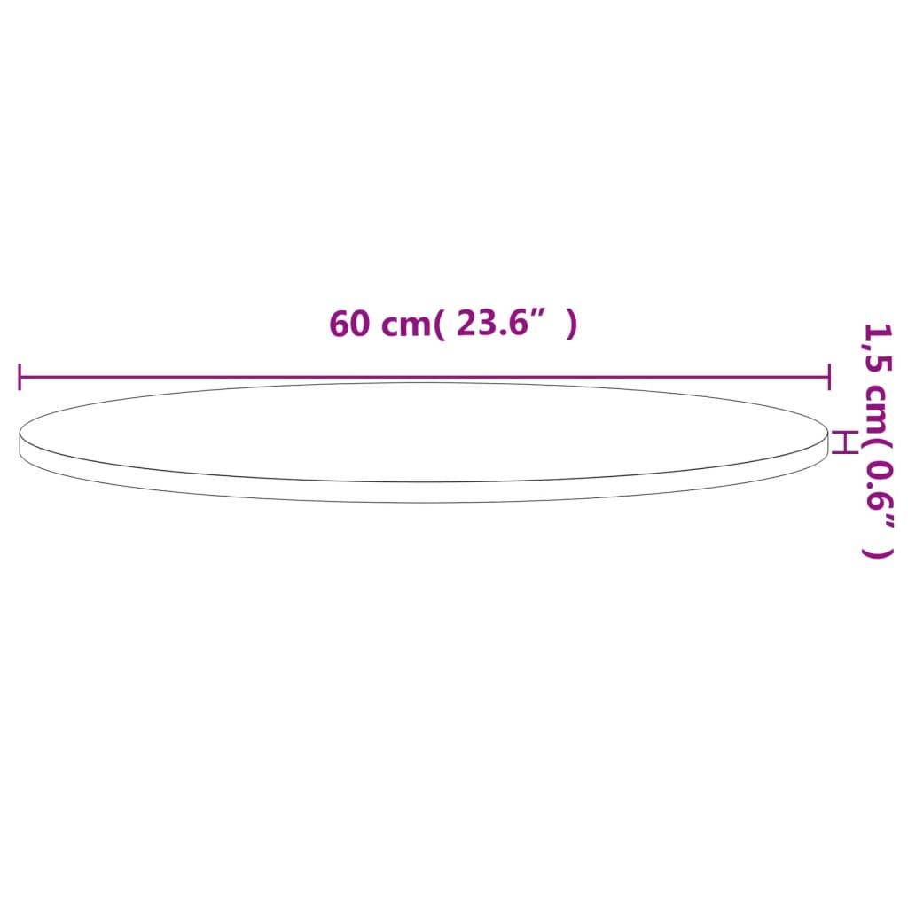 Tischplatte Ø60 cm, Buche Massivholz