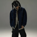 Patchwork Denim-Jacke mit Reverskragen