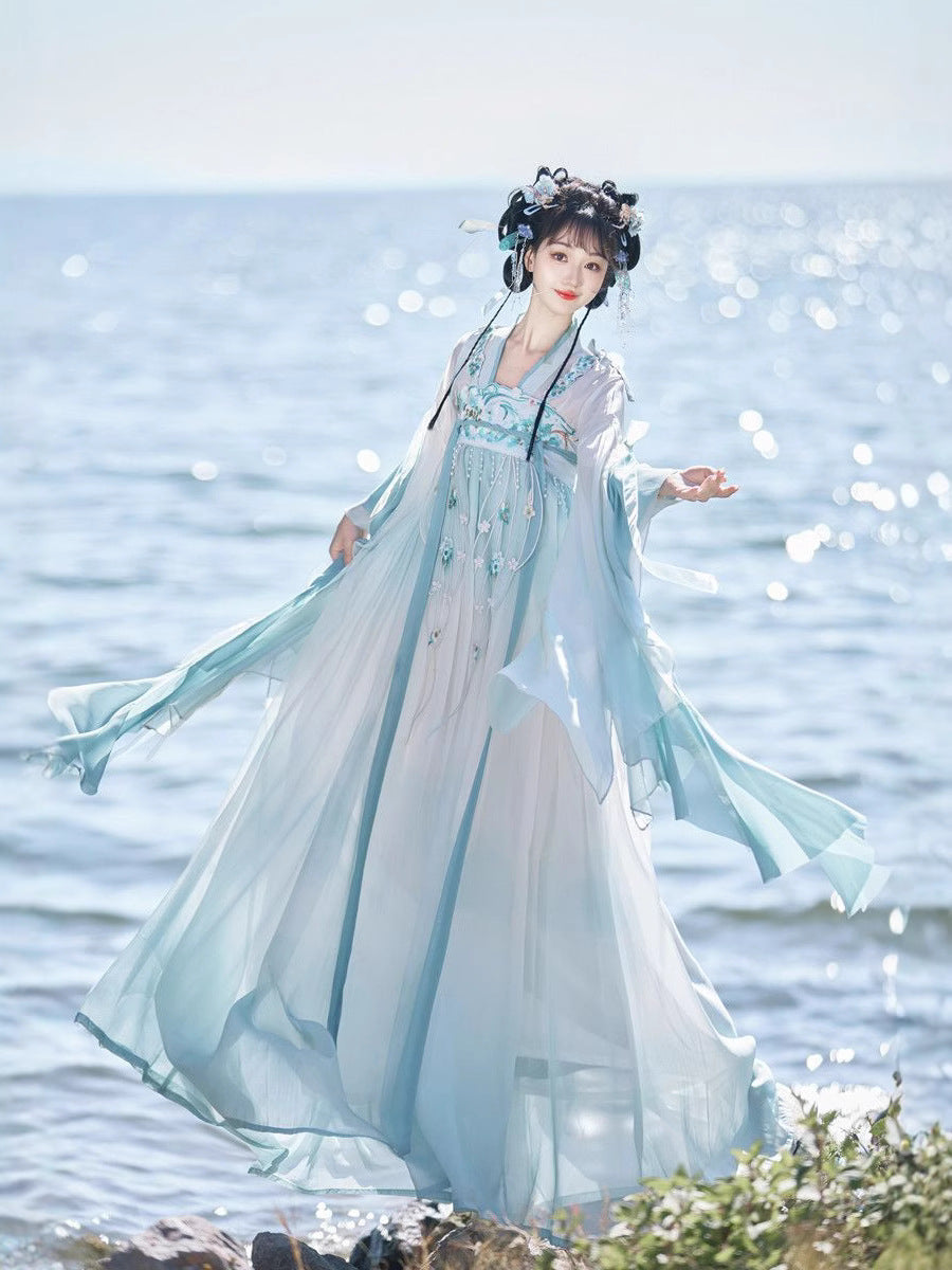 Besticktes Hanfu-Kleid im chinesischen Stil