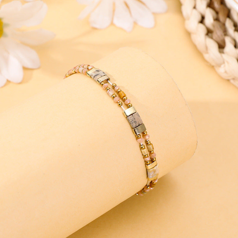 Boho Armband mit Türkis und Lapislazuli – Bild 4 | LuxeStyle