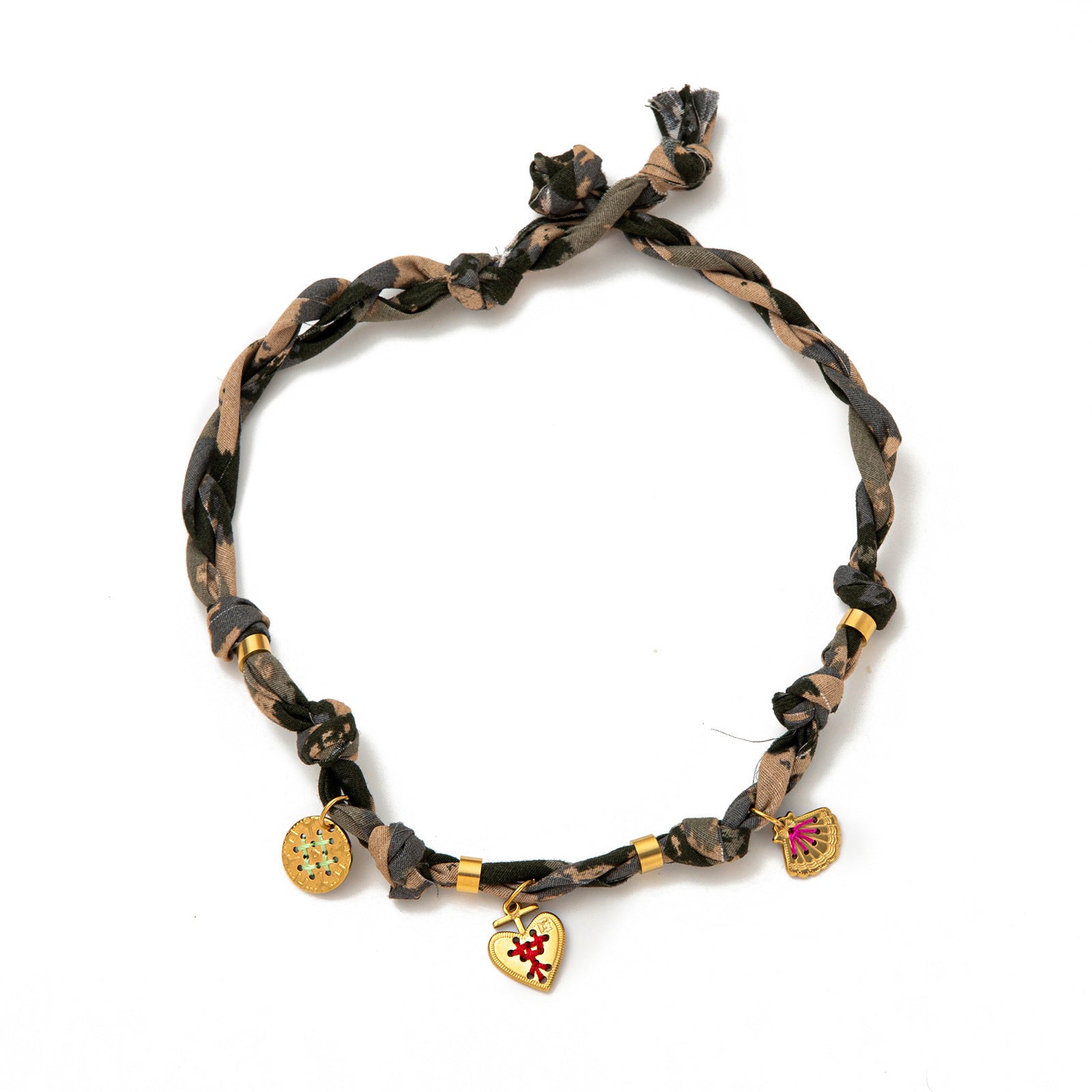 Mehrfarbiges Titanstahl-Herzanhänger-Armband aus Edelstahl