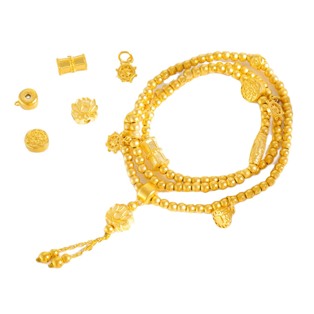 Mattes Gold Sand Dreifach-Armband