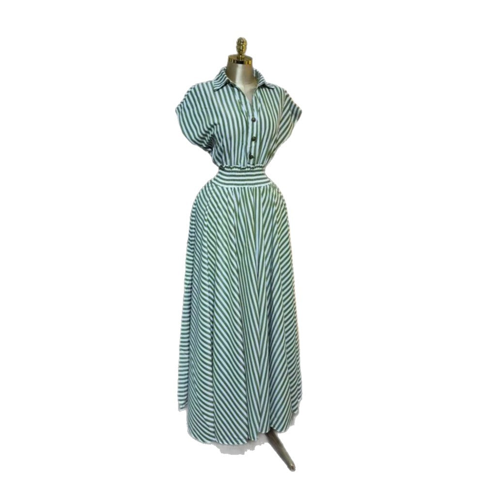 Gestreiftes Hemdkleid mit definierter Taille