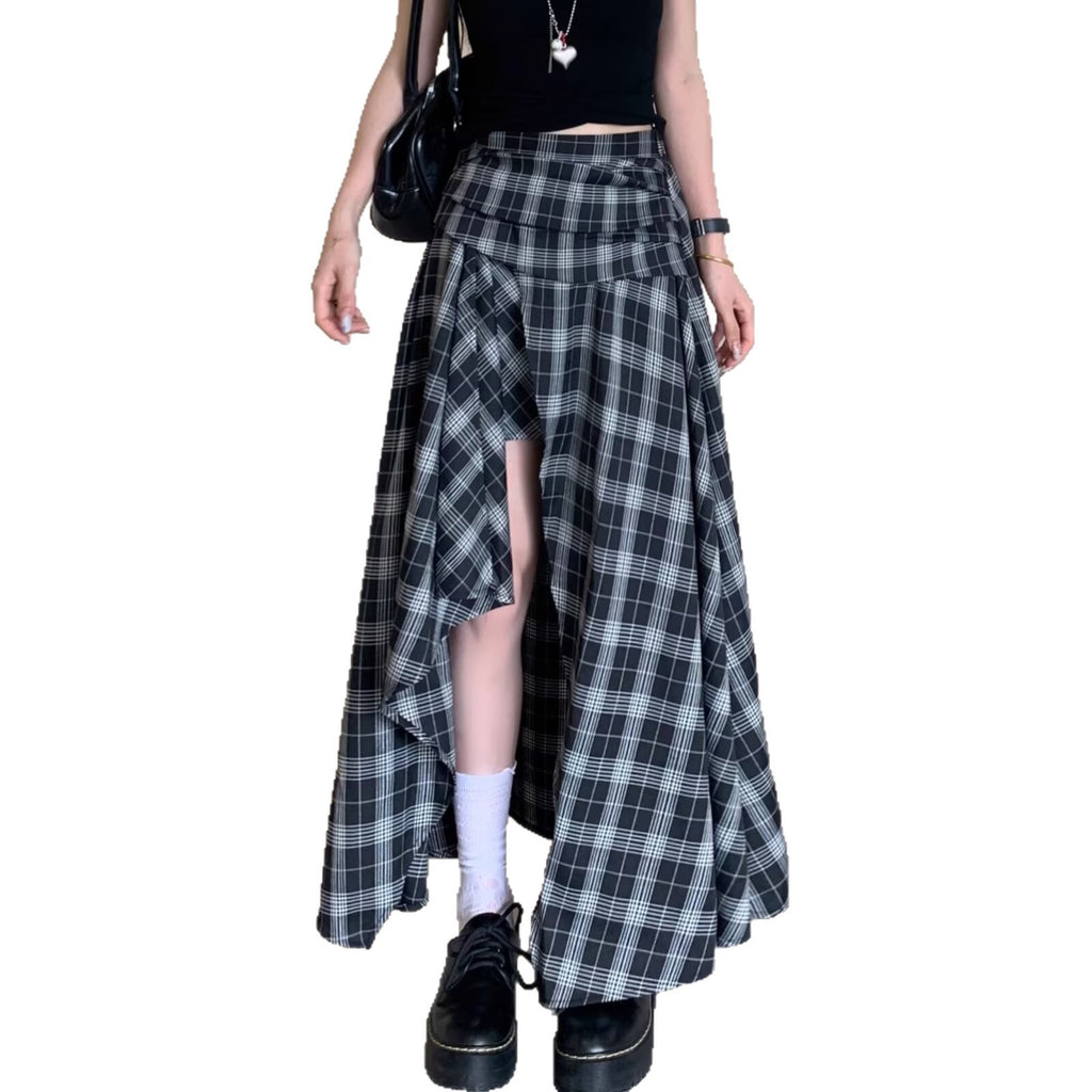Asymmetrischer Plaid Rock