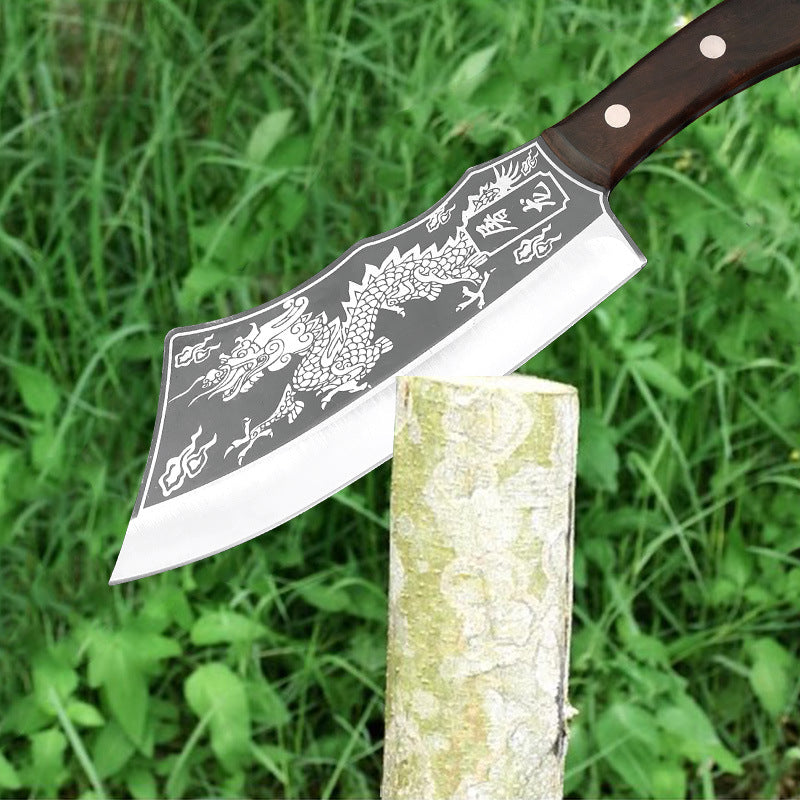 Drachen-Messer: Gezackte Klinge für Holz & Knochen