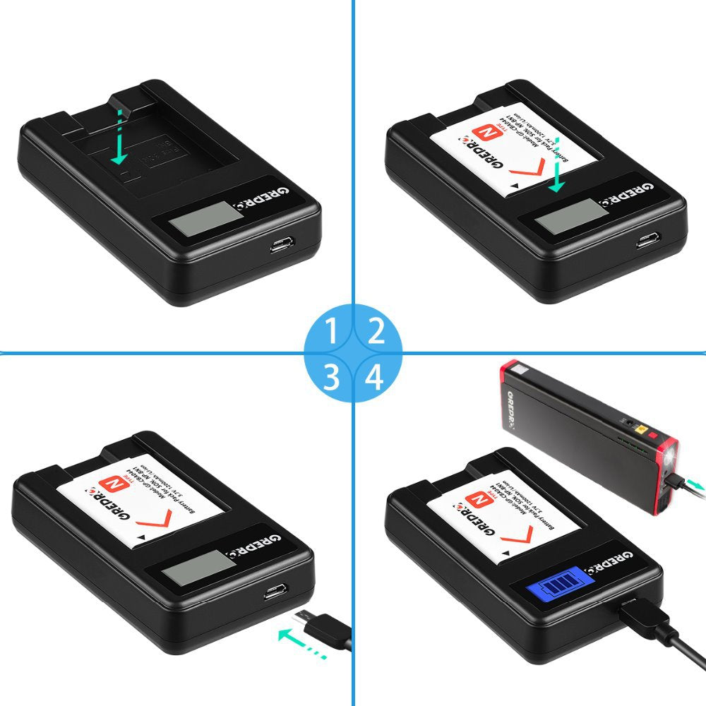 Mini-Ladegerät für Sony NP-BX1 Akkus